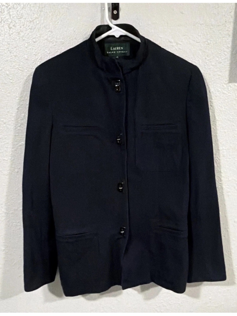 Ralph Lauren Women’s Navy Stand-Collar Lightweight Jacket vintage